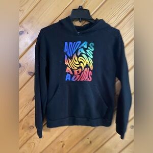 Adidas black long sleeve Hooded sweatshirt, girls youth, size 18 (o5)